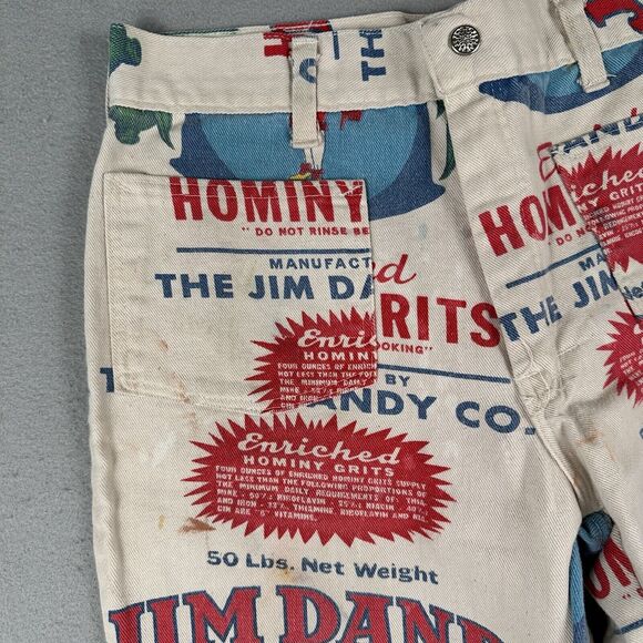 70s Jim Dandy Hominy Grits Flared Pants 30x30 Feed Sack Novelty - Picture 9 of 16